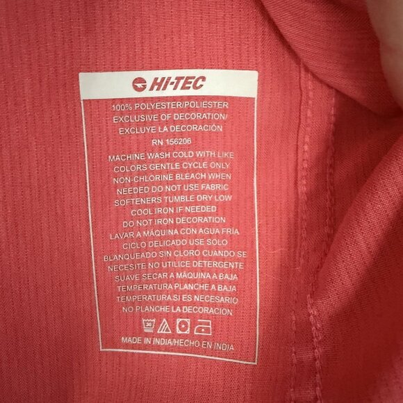 Hi-Tec Shirt Men's 2XL Red Short Sleeve Button Front Mesh Lined Chest Pockets - Picture 8 of 11